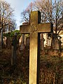 Gravestone, with christogram