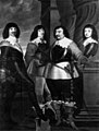 Group portrait of Count William of Nassau-Siegen with his son Maurice Frederick and his halfbrothers William Otto and Christian.