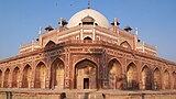 D-26. Humayun's Tomb, built with red sandstone and marble, in what is now New Delhi, was the first garden tomb on the Indian subcontinent. The tomb is a UNESCO World Heritage Site.