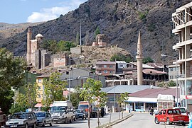 İspir castle and the historic citadel mosque.