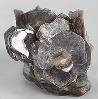 Lavender lepidolite "books" from Himalaya Mine, Mesa Grande District, San Diego County, California, US. Size: 4.8 x 3.9 x 3.5 cm