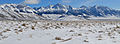 Lost River Range. Borah Peak centered, Mount Morrison furthest to right, with Mount Idaho between those two.