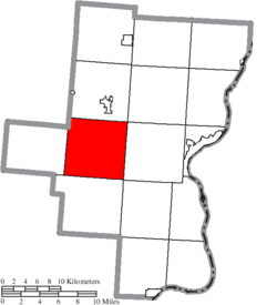Location of Perry Township in Gallia County