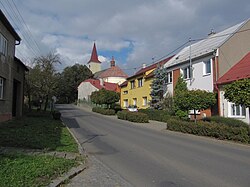 Main street and Church of the Holy Trinity