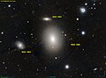 PanSTARRS image of NGC 1600 and surrounding galaxies NGC 1601 and NGC 1603