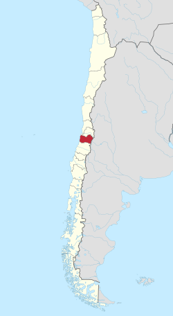 Map of Libertador General Bernardo O'Higgins Region