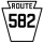 Pennsylvania Route 582 marker