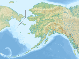 Map showing the location of Fourpeaked Glacier