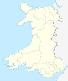 Map showing the location of Dan Yr Ogof