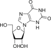 Chemical structure of xanthosine