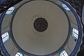 View of the main dome of the Haydar-Khana Mosque from the inside.