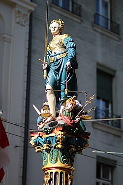 Gerechtigkeitsbrunnen (fountain of justice) in Bern