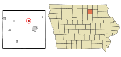 Location of Floyd, Iowa