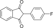 Structural formula of fluindione