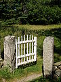 A small, elegant gate to a meadow path