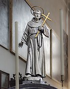 Wood statue of St. Francis by Girolamo Campagna