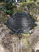 Plaque dedicated to the creator of the park.