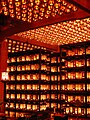 Lanterns burning in Tōrō-dō Hall, in Okunoin.