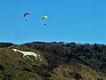 Paragliders over the Litlington White Horse