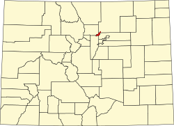 布魯姆菲爾德市縣在科羅拉多州的位置