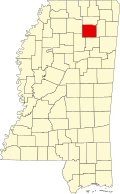 庞托托克县在密西西比州的位置