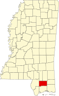 斯通县在密西西比州的位置