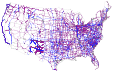 Updated map of U.S. routes with interstate highways