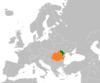 Location map for Moldova and Romania.