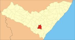 Location of São Sebastião in Alagoas