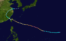 超强台风苏迪罗的路径图