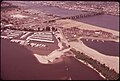 Bird's-eye view of Hayden Island and the Interstate Bridge, 1973