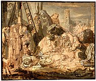 伦布兰克 – 十字架脚下的哀悼， 1634–35年