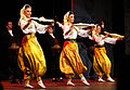 Folk costumes from south Serbia, girls are wearing dimije (shalwar pants)