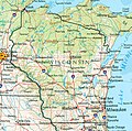 Image 55A general map of Wisconsin (from Geography of Wisconsin)
