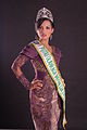 Kebaya as national attire representing Indonesia in beauty pageant (2012)