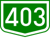 Main road 403 shield