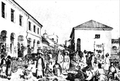 Hasidic trader in Iași fair, Romania, 1845. Hasidic thought emphasised the material involvement of Lurianic messianic mysticism