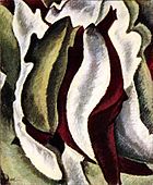Arthur Dove, Based on Leaf Forms and Spaces, 1911-12, pastel on unidentified support (now lost)