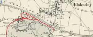 Assumed route of the track around 1909/1910