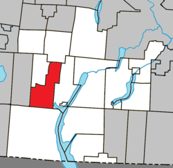 Location within Memphrémagog RCM