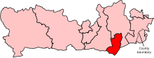 Location of the Bracknell constituency in Berkshire after the 2023 boundary review