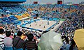 举行北京奥运会沙滩排球比赛时的朝阳公园沙滩排球场