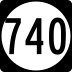 State Route 740 marker