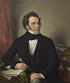 Image 41875 oil painting of Franz Schubert by Wilhelm August Rieder, after his own 1825 watercolor portrait (from Classical period (music))