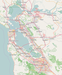 旧金山湾区机场列表在旧金山湾区的位置
