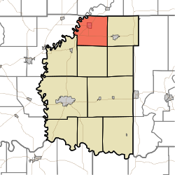 Location of Elmore Township in Daviess County