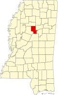 蒙哥马利县在密西西比州的位置