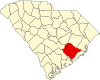 State map highlighting Berkeley County