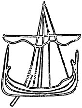 Illustration of an inscription of a sailing vessel