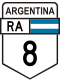 National Route 8 shield}}